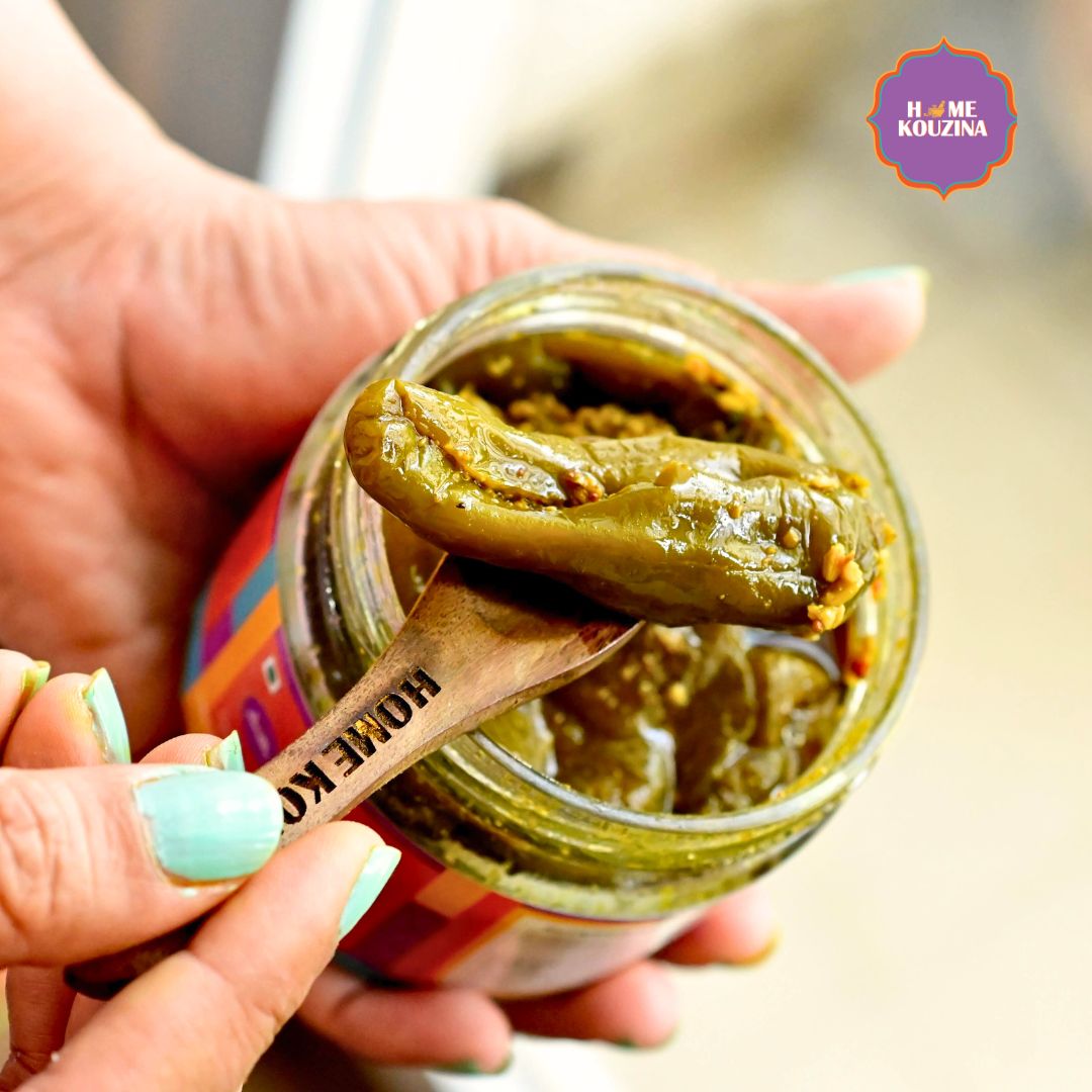 Bharwan Hari Mirch (Stuffed Green Chilli) Achaar