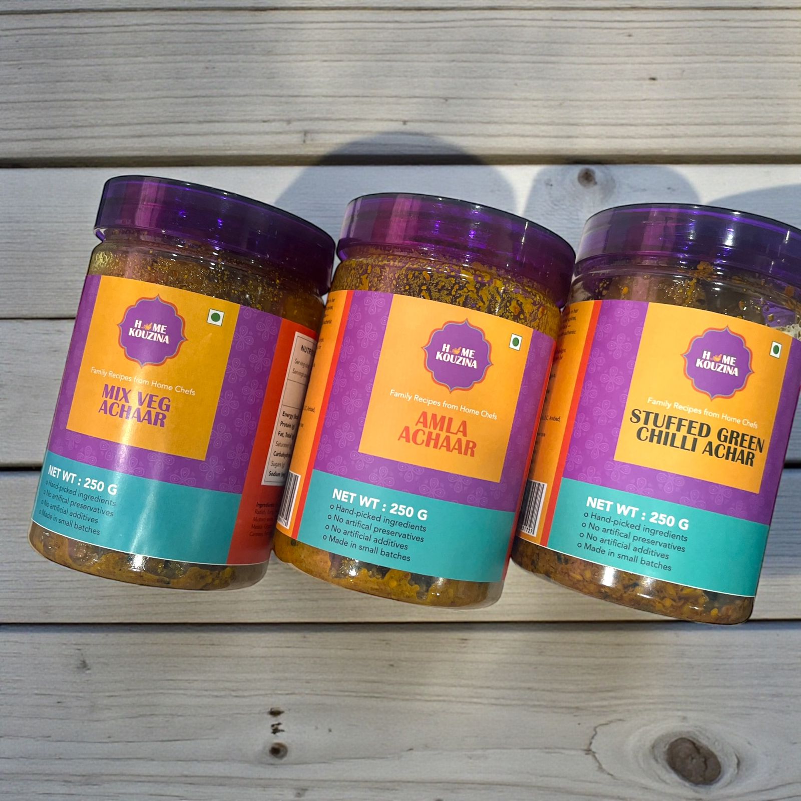 Achaar Trio Pack (Amla, Stuffed Green Chilli, Mix Veg)