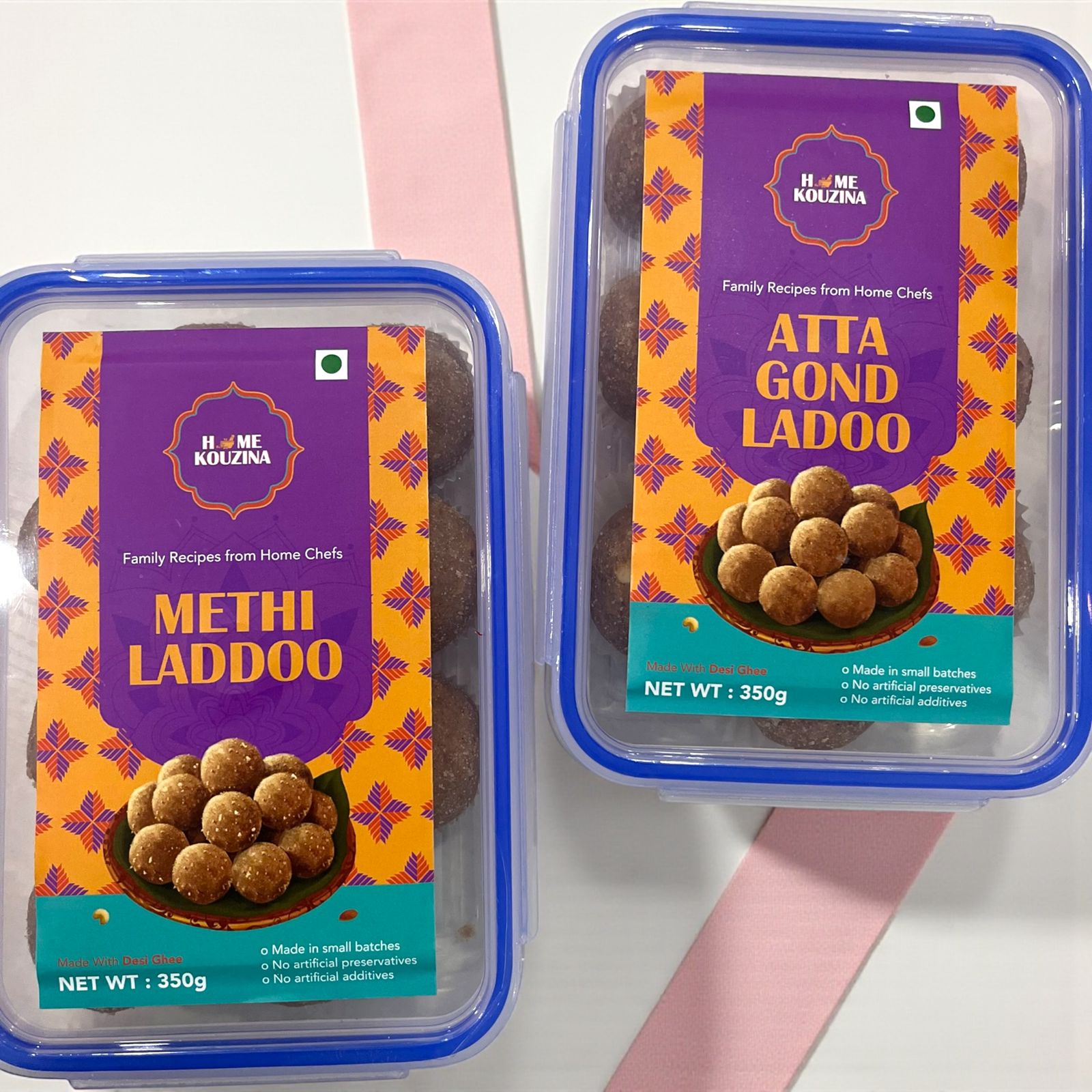 Winter Laddoo Combo | Gond Atta Laddoo + Methi Atta Laddoo | Winter Special | With Desi Ghee, Gond & Dry Fruits | No Preservatives