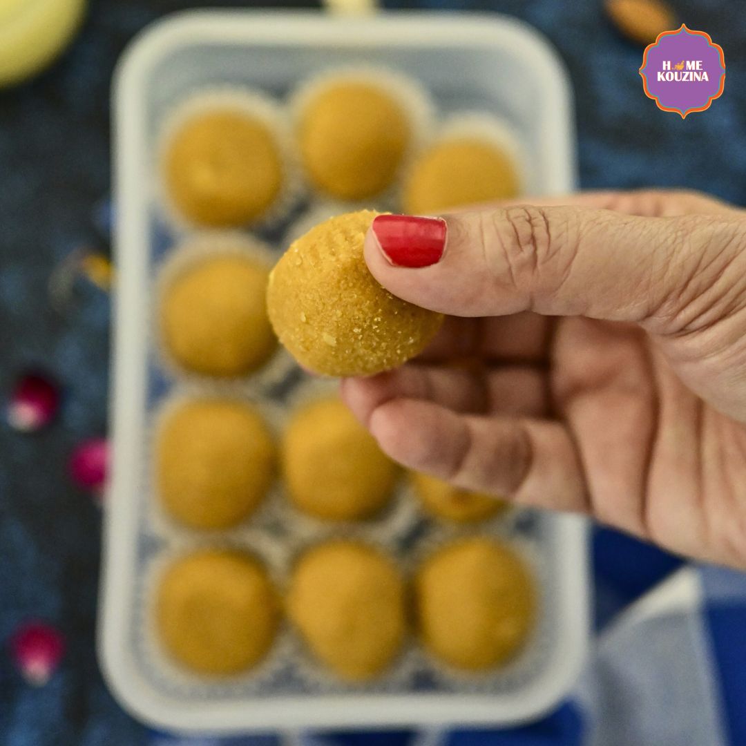 Besan Laddoo with Dry fruits & Pure Desi Ghee