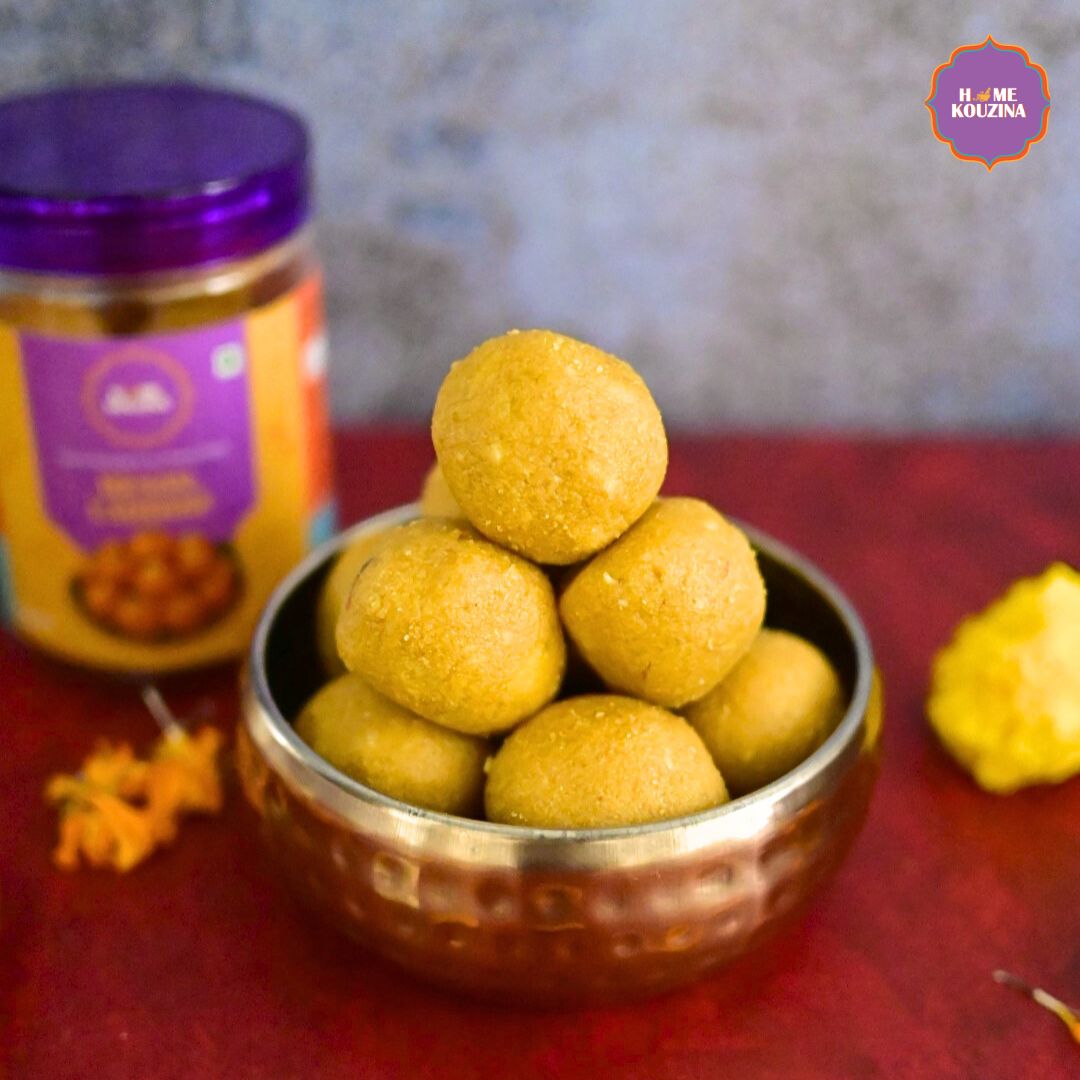 Besan Laddoo with Dry fruits & Pure Desi Ghee