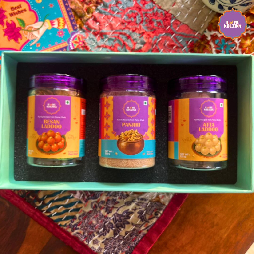 Festive Sweets Pack - Besan Laddoo, Atta Laddoo, Panjiri