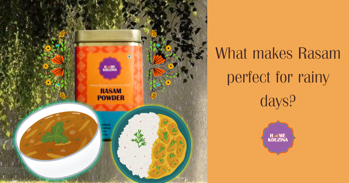 A hand holding a warm cup of rasam