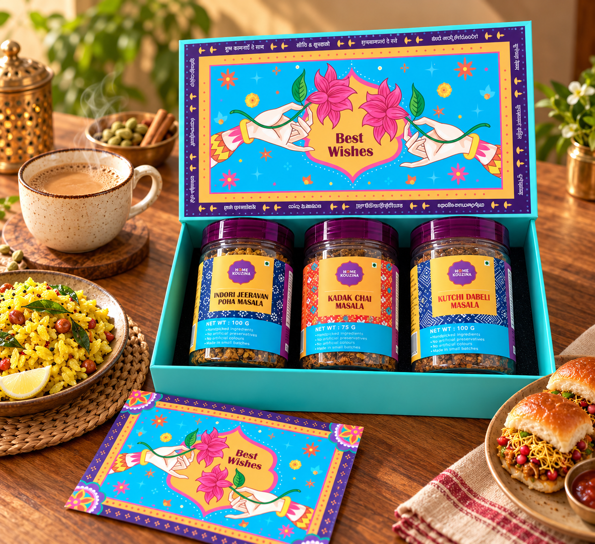 Chai Nashta Pack (Kadak Chai Masala+ Dabeli Masala + Poha Masala)