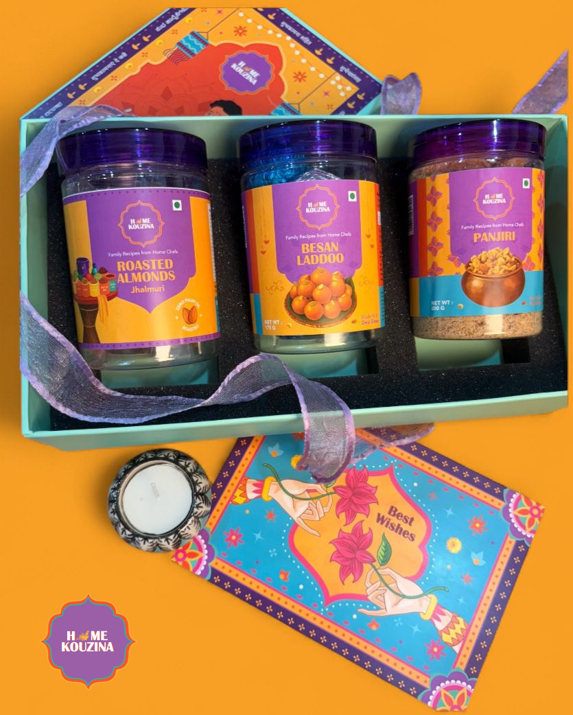 Diwali Festive pack (Besan Laddoo, Panjiri, Jhalmuri Roasted Almonds)