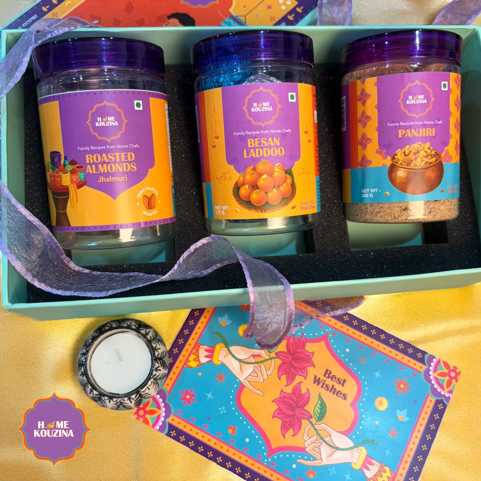 Diwali Festive pack (Besan Laddoo, Panjiri, Jhalmuri Roasted Almonds)