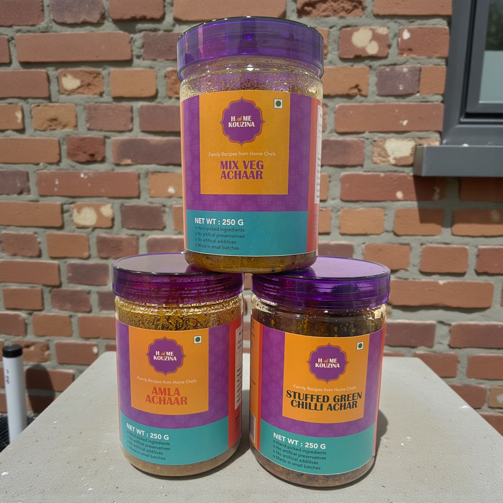 Achaar Trio Pack (Amla, Stuffed Green Chilli, Mix Veg)