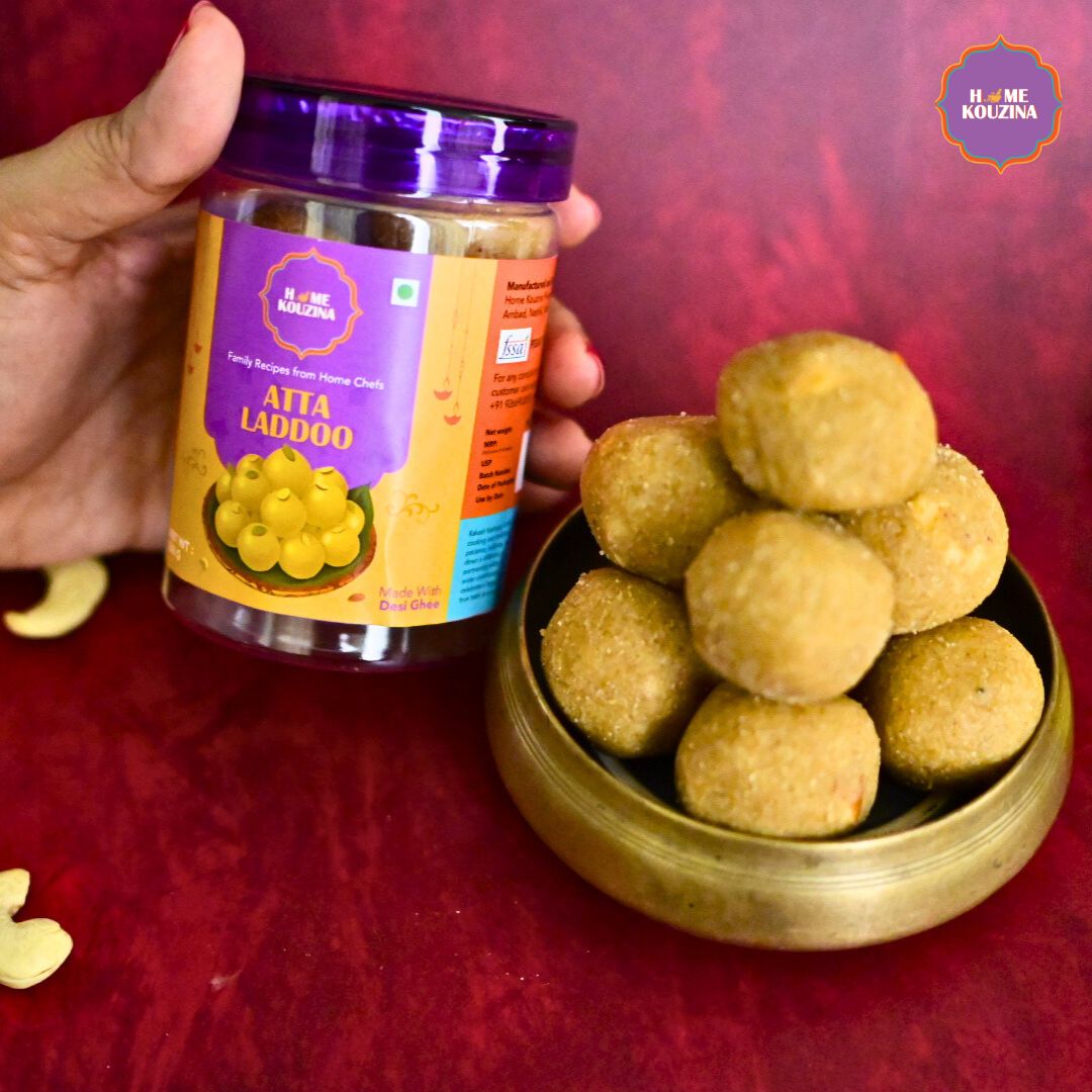 Atta (Gond) Nutritious Laddoo with Dry Fruits & Pure Desi Ghee