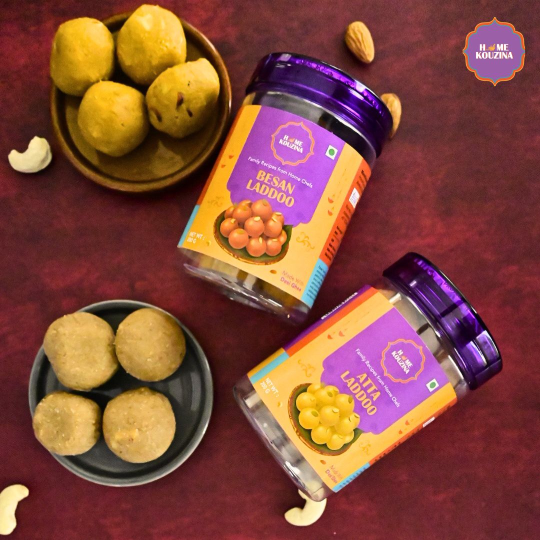 Besan & Atta Gond Laddoo Duo