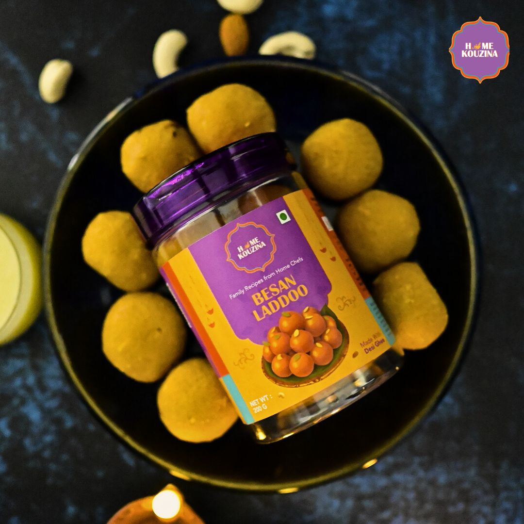 Besan Laddoo with Dry fruits & Pure Desi Ghee