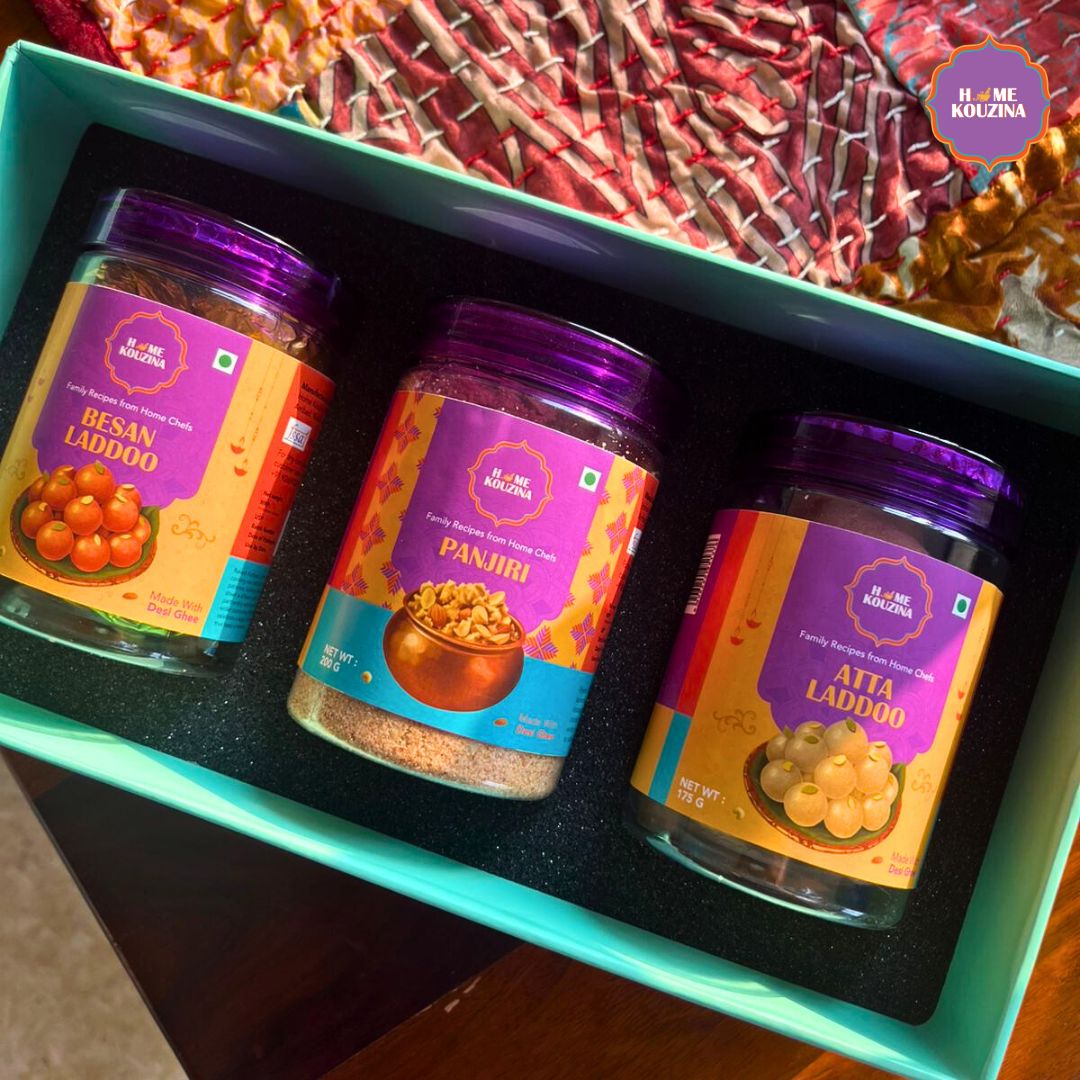 Festive Sweets Pack - Besan Laddoo, Atta Laddoo, Panjiri